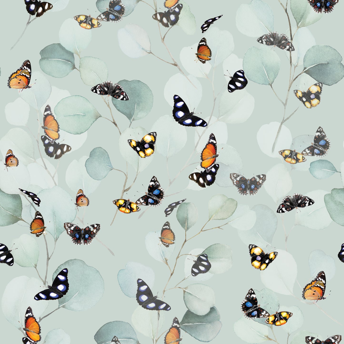 butterflies & eucalyptus | watercolour