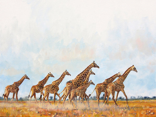 giraffe journey | oil on canvas